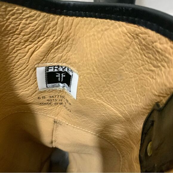 Frye Melissa Button Tall Leather Riding Boots Equestrian Boot Womens 6 Black - Picture 14 of 16